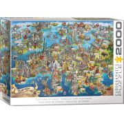 Crazy Map of Europe Pussel 2000 bitar